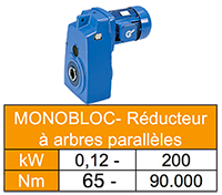 reducteur monobloc à arbres parallèles MONOBLOC