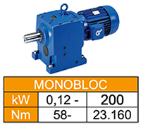 reducteur engrenages cylindrigues MONOBLOC