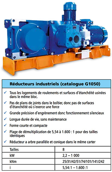 caracteristiques des reducteurs industriels NORD